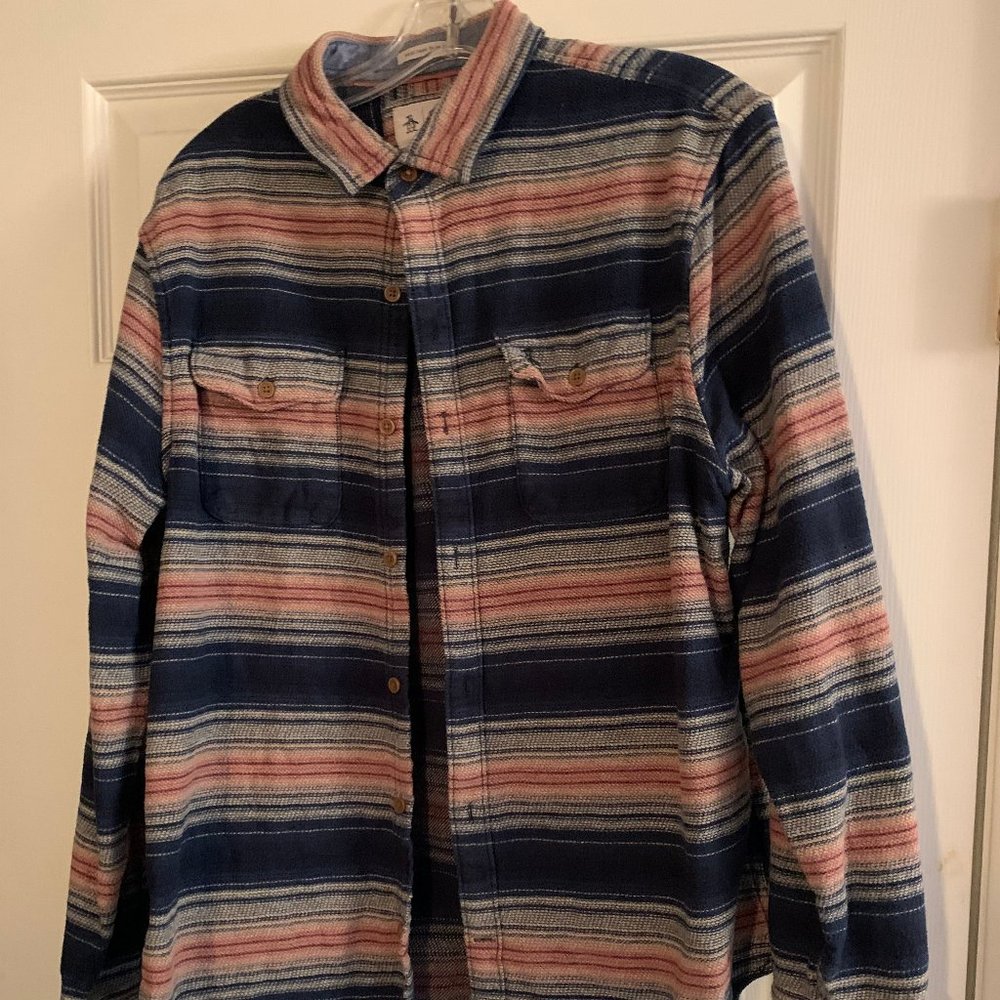 Penguin Long Sleeve Flannel Button Up Heritage Slim Fit